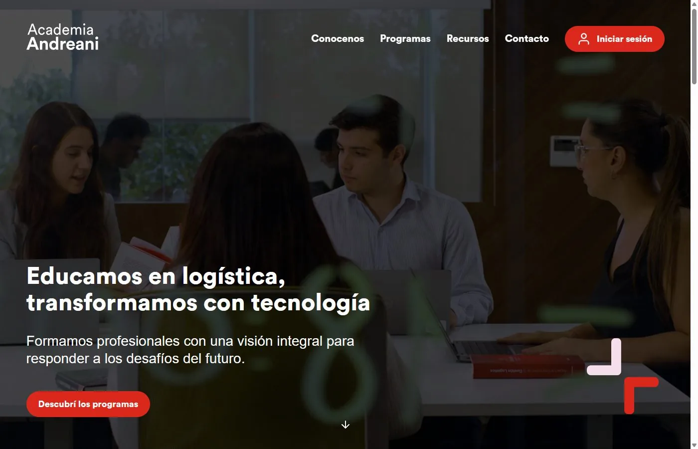 Captura de la web de Academia Andreani