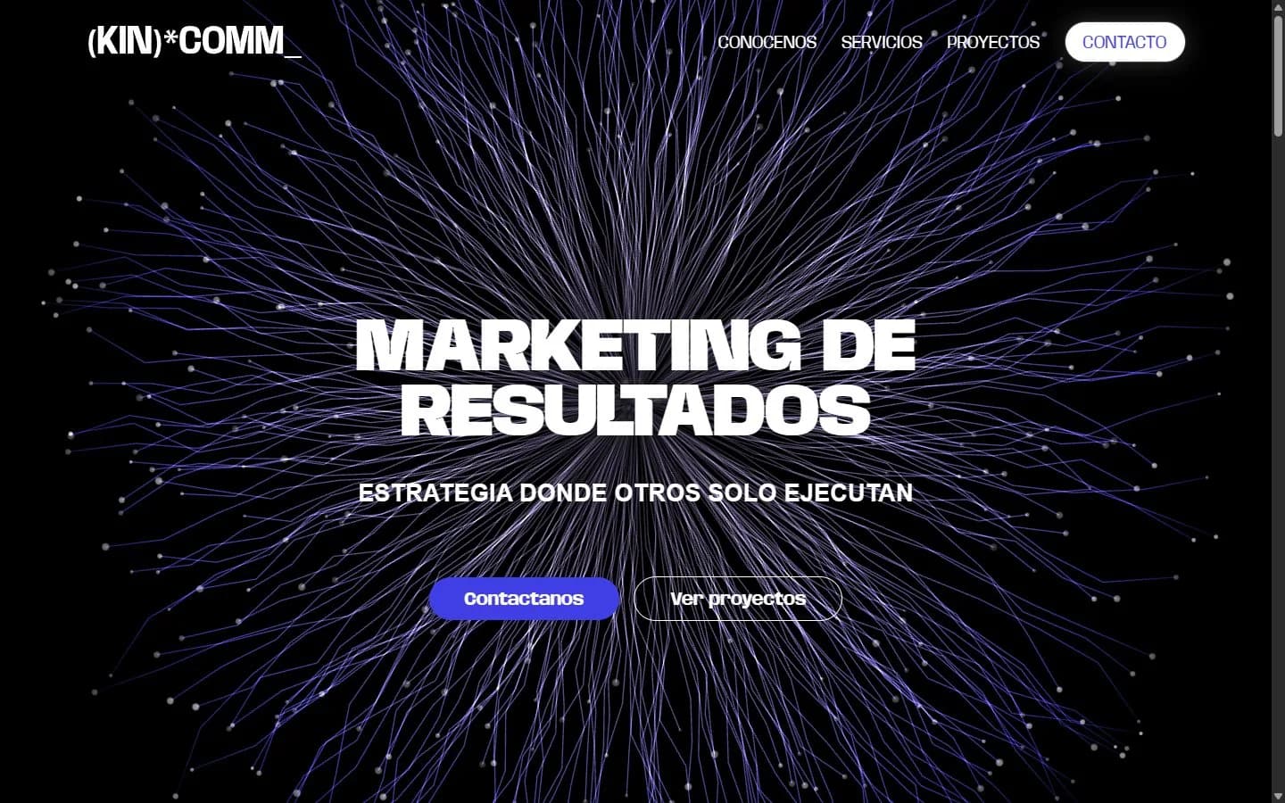 Captura de la web de kin-comm.com
